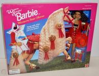 Mattel - Barbie - Western Stampin' - Barbie with Western Star Horse - African American